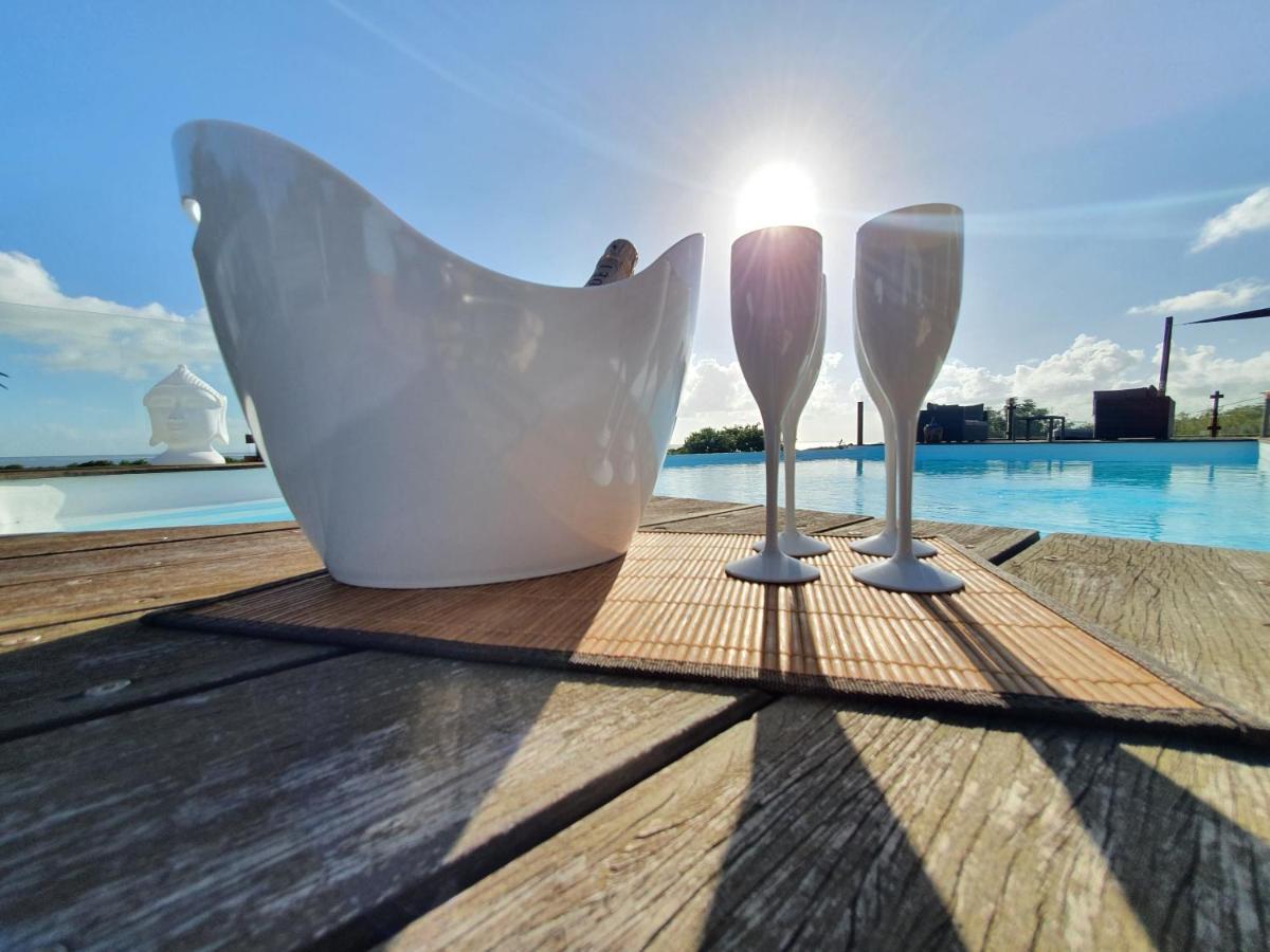 Villa Deluxe L'Hacienda Villa Vue Mer 180 Piscine Jacuzzi Proche Plage Marina Golf Pointe Des Chateaux Et Casino Jardin Clos Voyage Durable แซงต์-ฟรองซัวส์ ภายนอก รูปภาพ