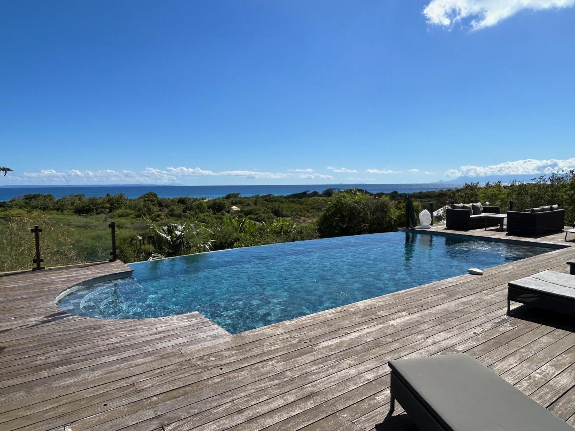 Villa Deluxe L'Hacienda Villa Vue Mer 180 Piscine Jacuzzi Proche Plage Marina Golf Pointe Des Chateaux Et Casino Jardin Clos Voyage Durable แซงต์-ฟรองซัวส์ ภายนอก รูปภาพ