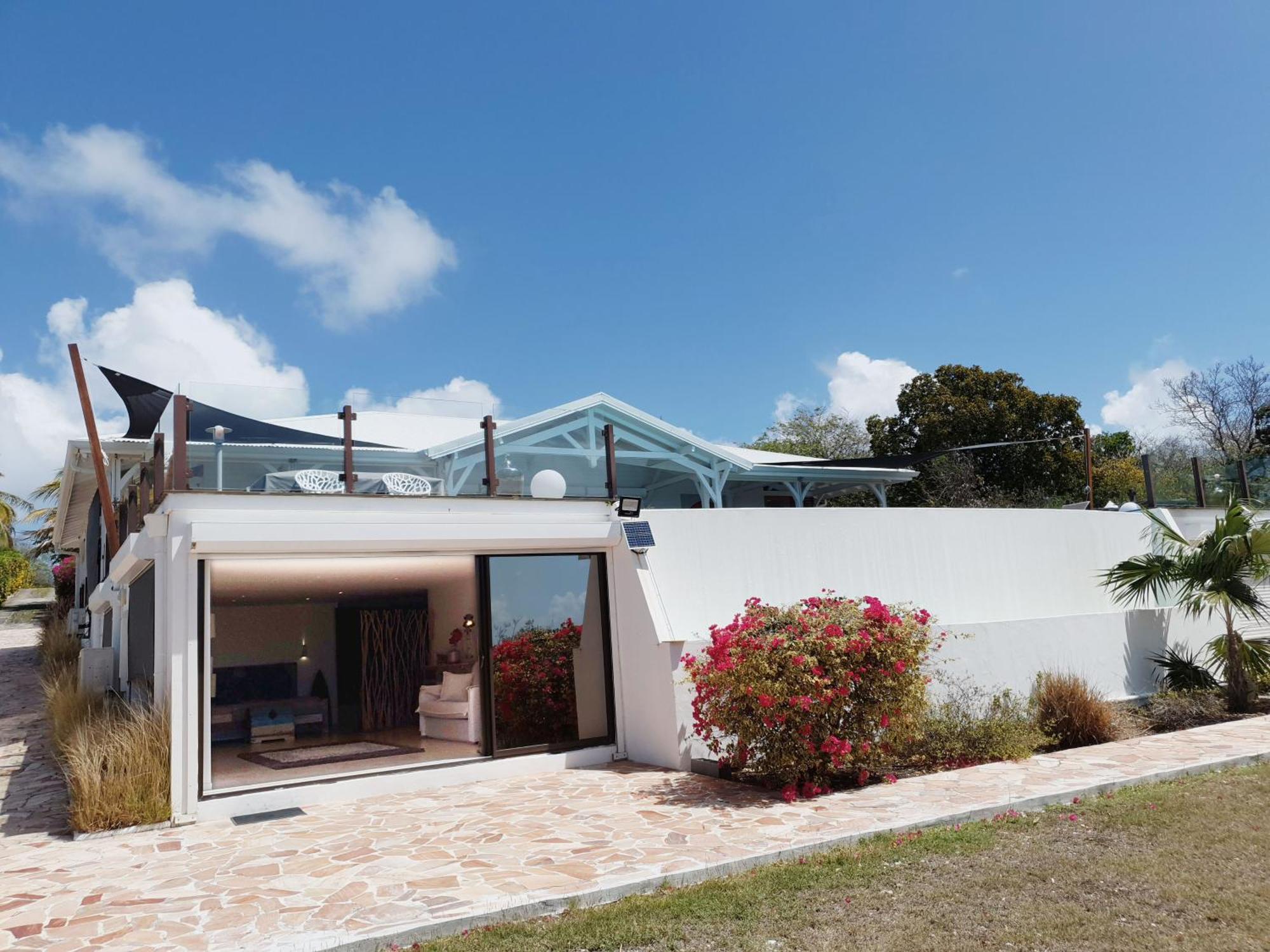Villa Deluxe L'Hacienda Villa Vue Mer 180 Piscine Jacuzzi Proche Plage Marina Golf Pointe Des Chateaux Et Casino Jardin Clos Voyage Durable แซงต์-ฟรองซัวส์ ห้อง รูปภาพ