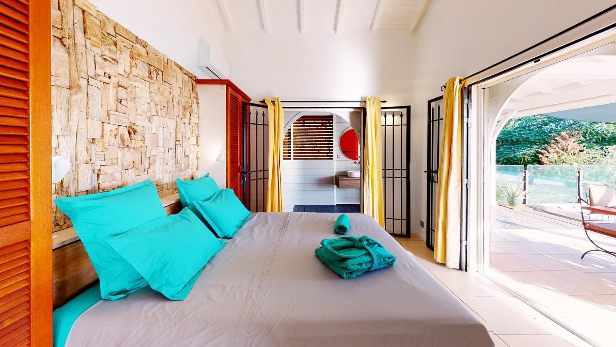 Villa Deluxe L'Hacienda Villa Vue Mer 180 Piscine Jacuzzi Proche Plage Marina Golf Pointe Des Chateaux Et Casino Jardin Clos Voyage Durable แซงต์-ฟรองซัวส์ ห้อง รูปภาพ