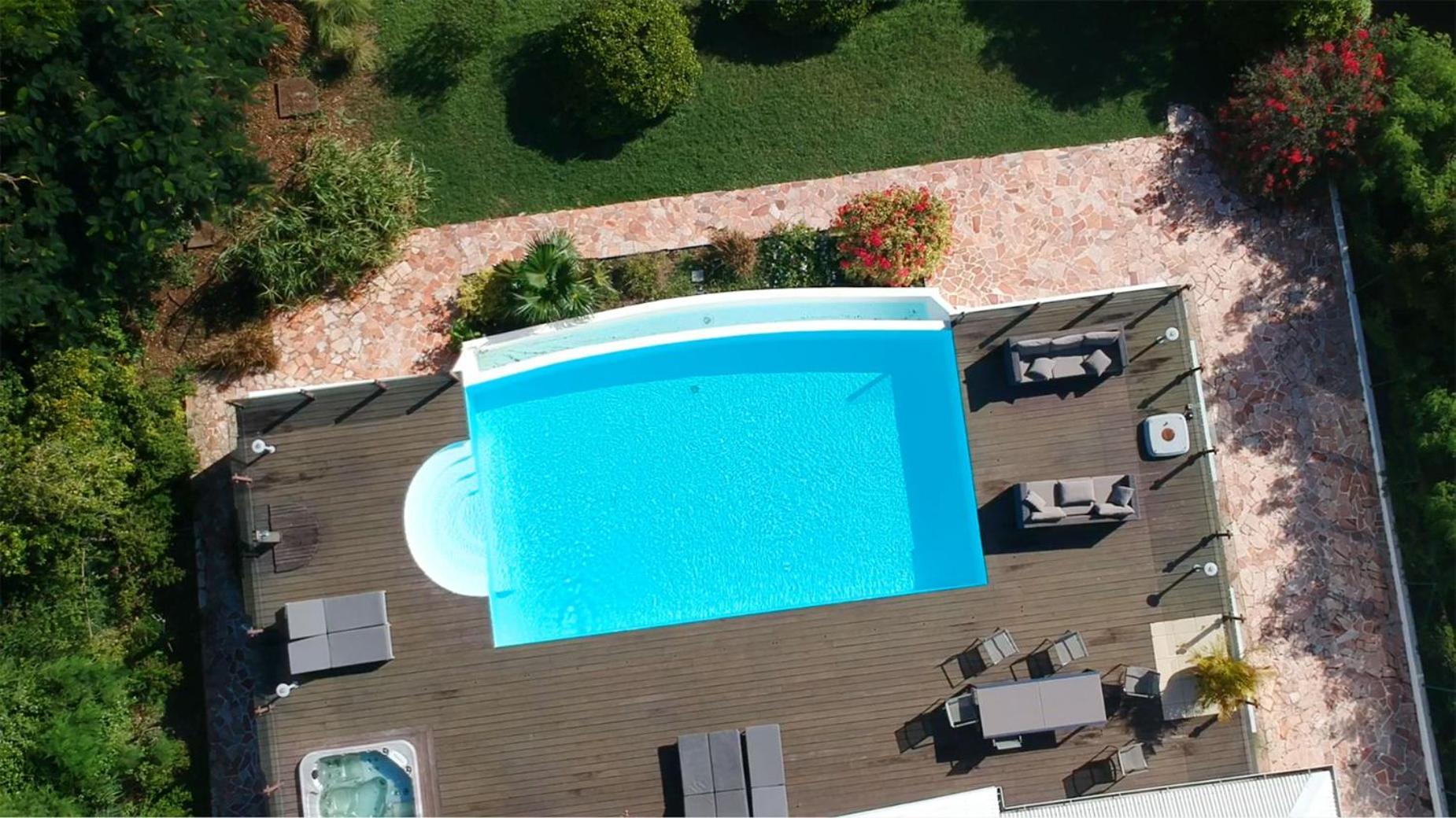 Villa Deluxe L'Hacienda Villa Vue Mer 180 Piscine Jacuzzi Proche Plage Marina Golf Pointe Des Chateaux Et Casino Jardin Clos Voyage Durable แซงต์-ฟรองซัวส์ ห้อง รูปภาพ